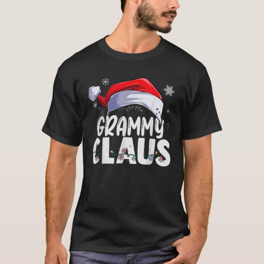 Grammy Claus Xmas Familie Matching Oma Funny Ch T-Shirt (Vorderseite)
