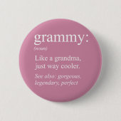 Grammy Definition, Oma, Nana-Geschenk Button (Vorderseite)