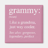 Grammy Definition, Oma, Nana-Geschenk Magnet (Vorne)