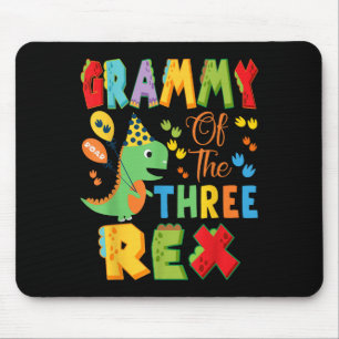 Grammy der drei Rex 3. Geburtstagsjunge Dinosaurie Mousepad