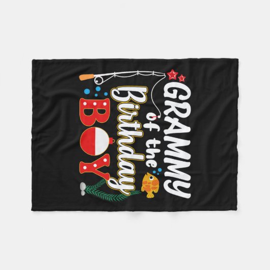 Grammy der Jungfischen Angelfamilie Matching Fleecedecke (Vorderseite (Horizontal))