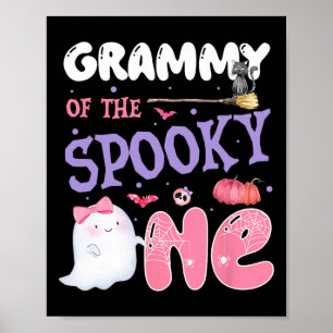 Grammy der Spooky ein 1. Geburtstag Halloween Pi Poster