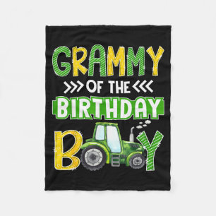 Grammy des Geburtstagsjungen Traktoren Farm Trucks Fleecedecke