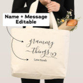 Grammy Dings Custom Geschenk von Grandkids Jumbo Stoffbeutel