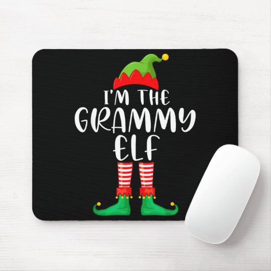 Grammy Elf Matching Family Group Christmas Party P Mousepad (Mit Mouse)