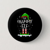 Grammy Elf Squad Xmas Family Matching Group Christ Button (Vorderseite)