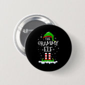 Grammy Elf Squad Xmas Family Matching Group Christ Button (Vorne & Hinten)