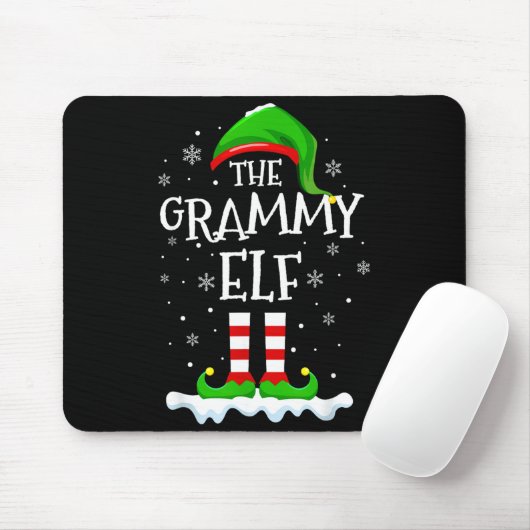 Grammy Elf Squad Xmas Family Matching Group Christ Mousepad (Mit Mouse)