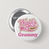 Grammy Geschenk-Rosa Button (Vorne & Hinten)