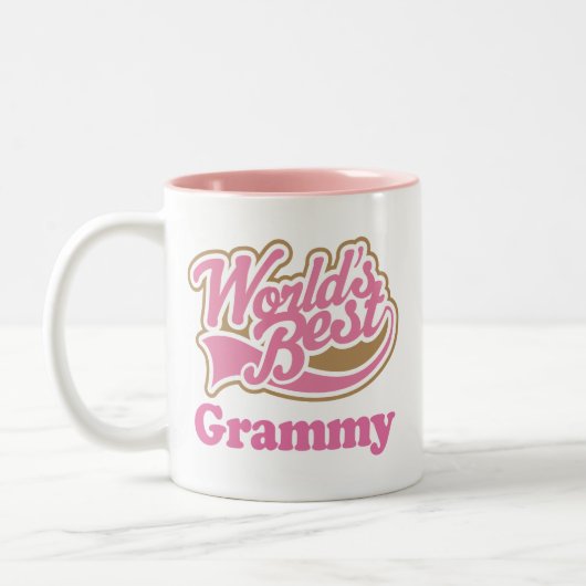 Grammy Geschenk-Rosa Zweifarbige Tasse (Links)