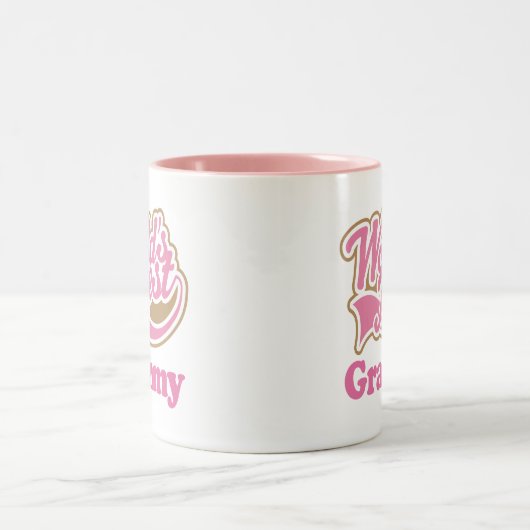Grammy Geschenk-Rosa Zweifarbige Tasse (Mittel)