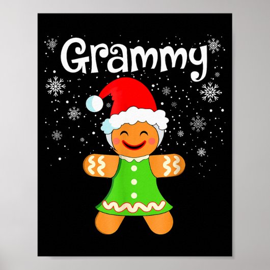 Grammy Gingerbread Family Matching Christmas Women Poster (Vorne)