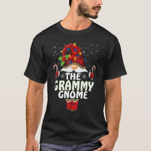 Grammy Gnom Buffalo Karo Gitter Passende Familien T-Shirt