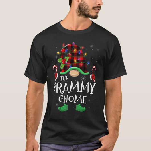 Grammy Gnome Buffalo Plaid Matching Family Christm T-Shirt (Vorderseite)