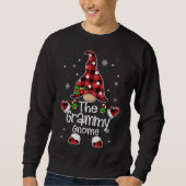 Grammy Gnome Red Kariert Matching Family Christmas Sweatshirt (Vorderseite)