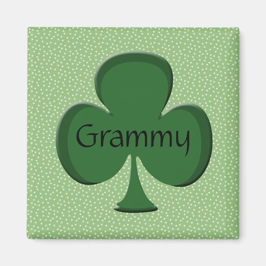 Grammy Irish Kleeblatt Magnet (Vorne)