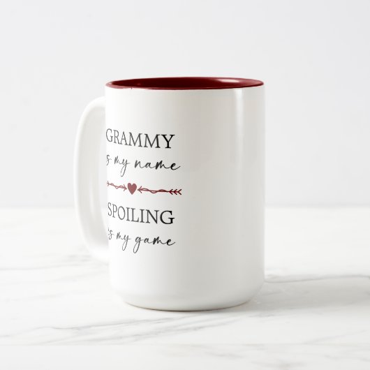Grammy ist mein Name Verschärfung ist mein Game Fo Zweifarbige Tasse (Vorderseite Links)