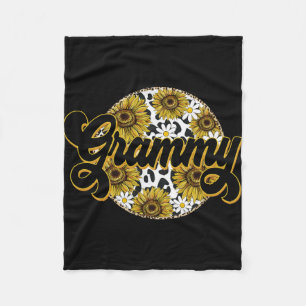 Grammy Kuh Print Sunflower Leapard Oma Mutter# Fleecedecke