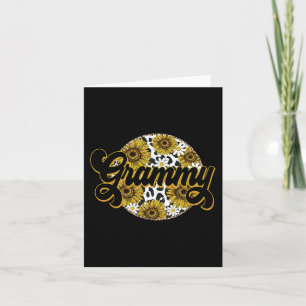 Grammy Kuh Print Sunflower Leapard Oma Mutter# Karte