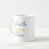 Grammy mit 5 Sternen Kaffeetasse (Vorderseite Links)