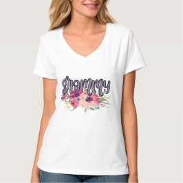 Grammy mit Aquarell-Blume T-Shirt