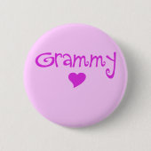 Grammy mit Herz Lila Button (Vorderseite)