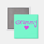 Grammy mit Herz Magnet (Vorderseite/Rückseite)