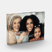 Grammy Modern Fun Quote Definition Oma-Geschenk Fotoblock (Links)