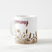 Grammy Modernes Blumendesign Kaffeetasse (Vorderseite Links)