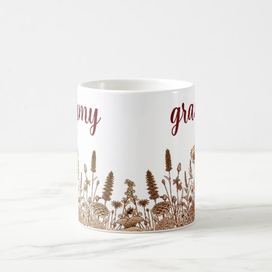 Grammy Modernes Blumendesign Kaffeetasse (Mittel)