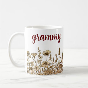 Grammy Modernes Blumendesign Kaffeetasse