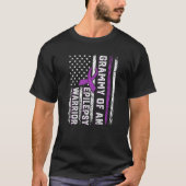 Grammy of a Warrior Epilepsy Purple Ribbon Support T-Shirt (Vorderseite)