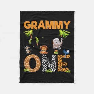 Grammy of the Birthday Wild One Safari Boy Family Fleecedecke