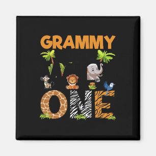 Grammy of the Birthday Wild One Safari Boy Family Magnet