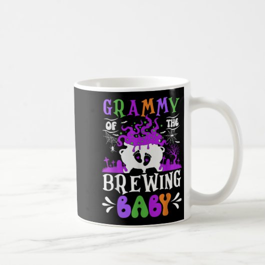Grammy Of The Brewing Baby Grandma To Be Halloween Kaffeetasse (Rechts)