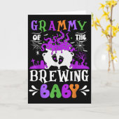 Grammy Of The Brewing Baby Grandma To Be Halloween Karte (Gelbe Blume)