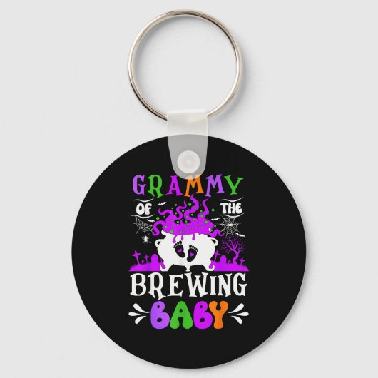 Grammy Of The Brewing Baby Grandma To Be Halloween Schlüsselanhänger (Vorderseite)