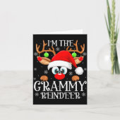 Grammy Reindeer Christmas Family Matching Group Fu Karte (Vorderseite)