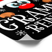 Grammy Reindeer Christmas Family Matching Group Fu Poster (Ecke)
