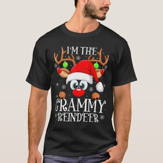 Grammy Reindeer Christmas Family Matching Group Fu T-Shirt (Vorderseite)