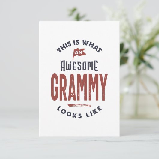 Grammy RSVP Karte (Stehend Vorderseite)