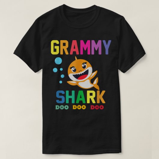 Grammy Shark Grammy Shark Lover Familienmütter Da T-Shirt (Design vorne)