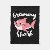 Grammy Shark Mother's Day Grandma Funny Fleecedecke (Vorderseite)