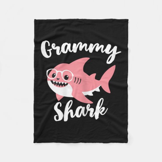 Grammy Shark Mother's Day Grandma Funny Fleecedecke (Vorderseite)