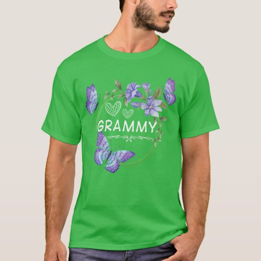 Grammy shirt For Women with butterflies Mothers Da (Vorderseite)