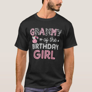 Grammy The Birthday Girl Farm Cow Matching Fami T-Shirt
