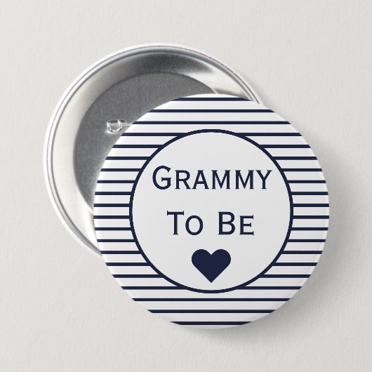 Grammy to be Baby Shower Button (Vorne & Hinten)