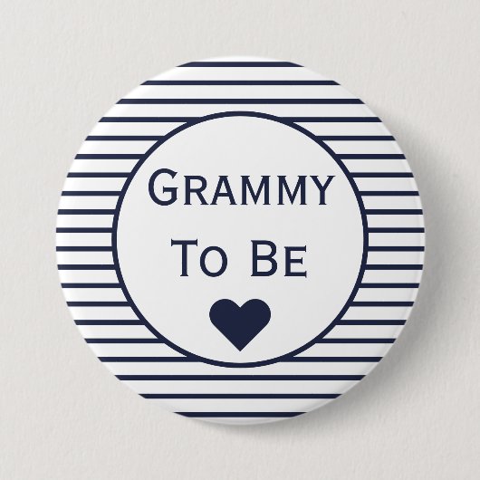Grammy to be Baby Shower Button (Vorderseite)