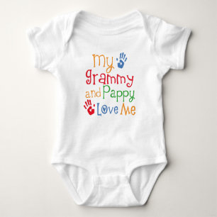 Grammy und Pappy Liebe ich T-Shirt Baby Strampler