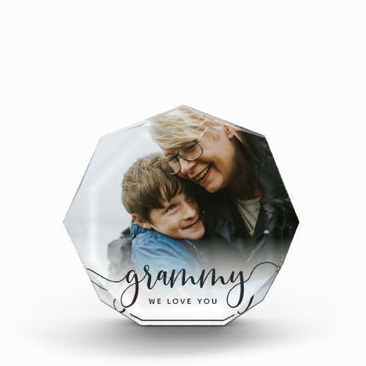 Grammy We Liebe You | Oma Script Overlay Fotoblock (Vorderseite)